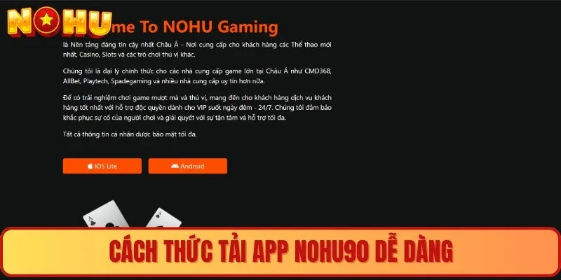 Cách thức tải app nohu90 dễ dàng 